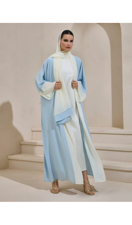 PEARL SAHRA ABAYA SET - Açık Mavi - AL SHEIKHA PEARL SAHRA ABAYA SET - Açık Mavi - AL SHEIKHA
