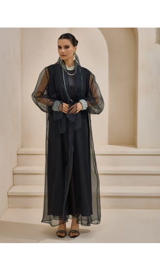 VALERIA ORGANZA ABAYA - Siyah - AL SHEIKHA VALERIA ORGANZA ABAYA - Siyah - AL SHEIKHA