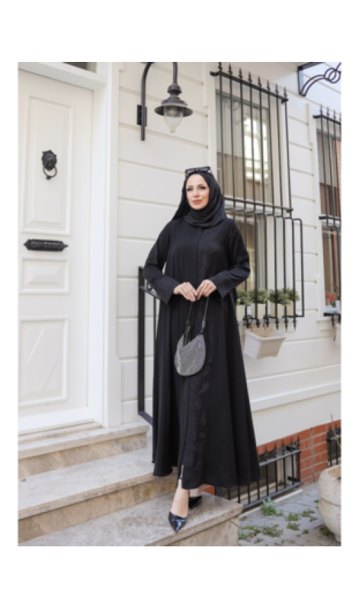 Ravza Dubai İpeği Abaya - 1009 Ravza Dubai İpeği Abaya - 1009