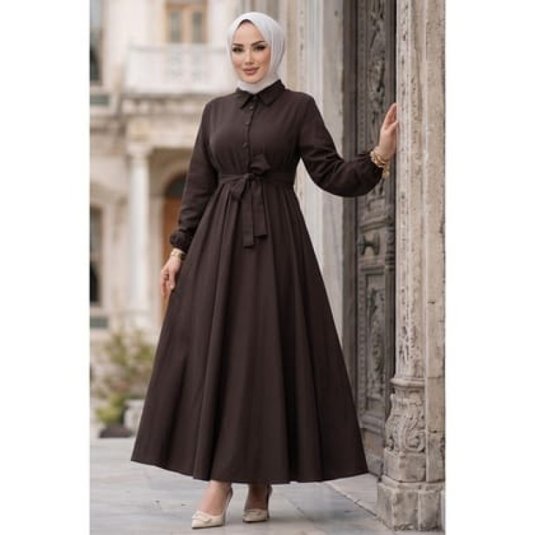 Kuşaklı Mevlana Elbise Acı Kahve HM2105