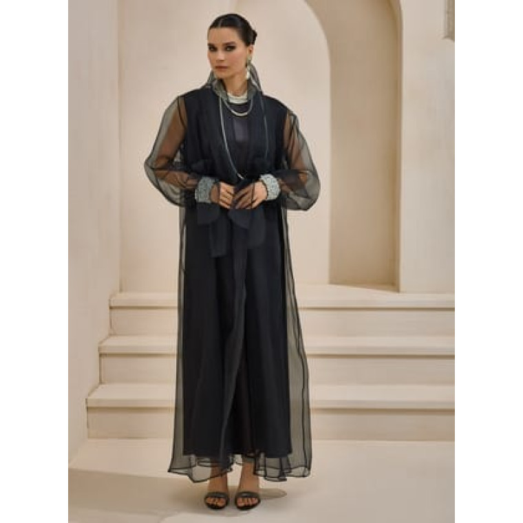 VALERIA ORGANZA ABAYA - Siyah - AL SHEIKHA