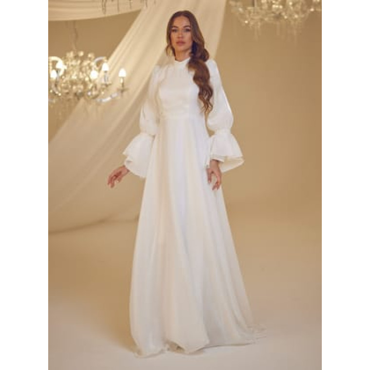 İNCİ NİKAH ABİYE ELBİSESİ - Beyaz- Burak Baran Fashion İNCİ NİKAH ABİYE ELBİSESİ - Beyaz- Burak Baran Fashion