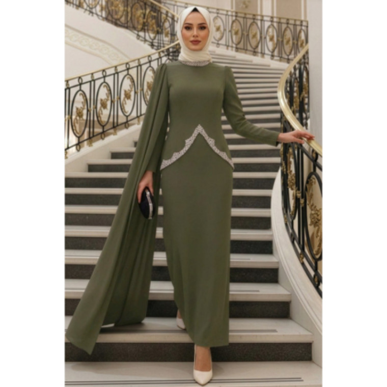 - Pelerin Detaylı Haki 54341HK