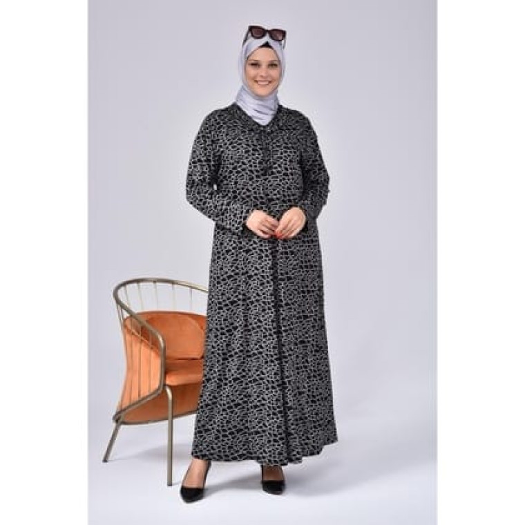 Kadin Buyuk Beden Yakası Firfirli Tesettur Anne Elbisesi Yakma Yapmaz Terletmez Siyah Kadin Buyuk Beden Yakası Firfirli Tesettur Anne Elbisesi Yakma Yapmaz Terletmez Siyah